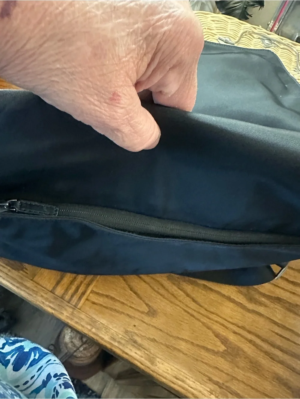 Michael Kors Black Nylon Messenger with Zip Front Pocket